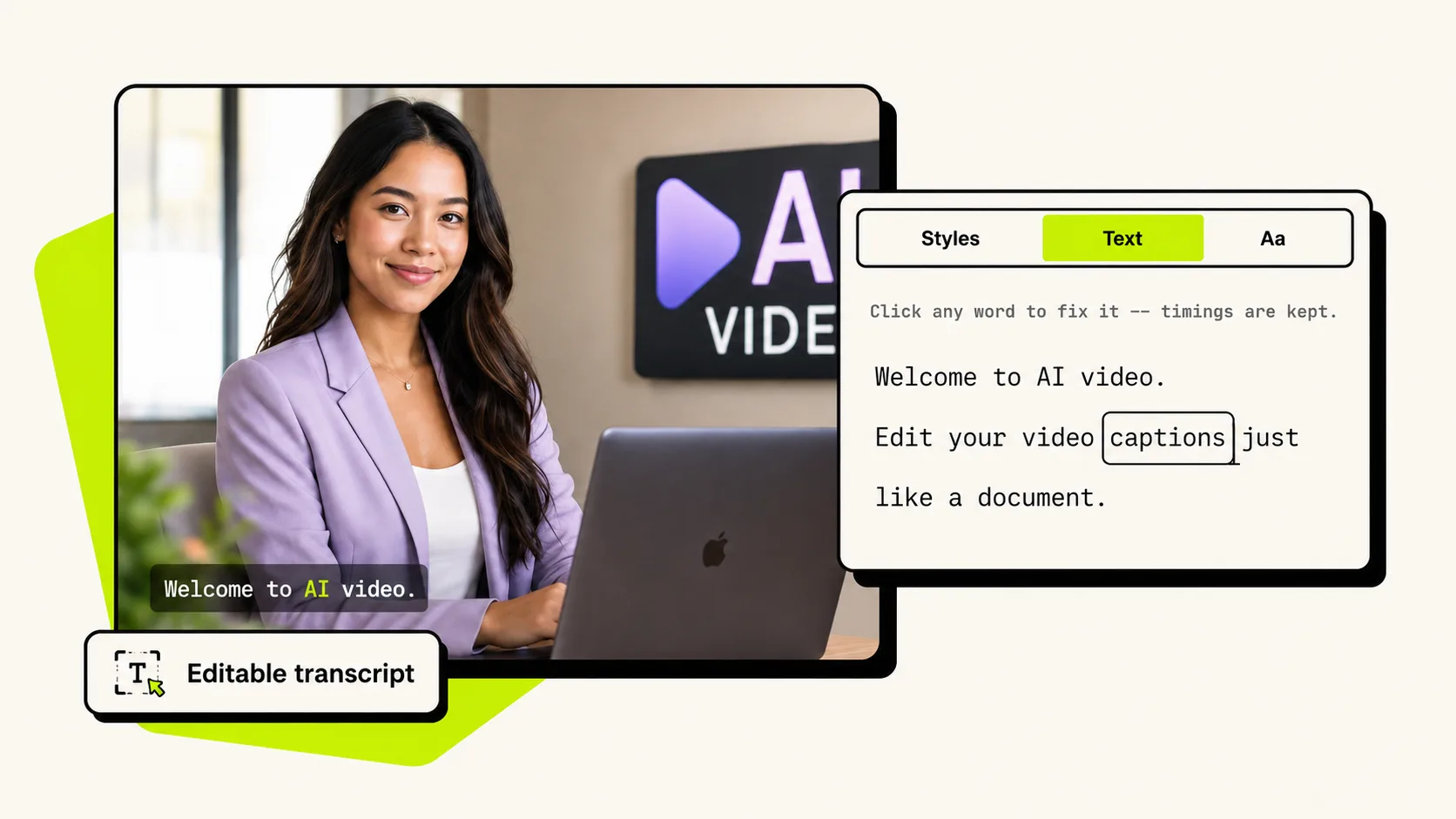 CentClip transcript editor